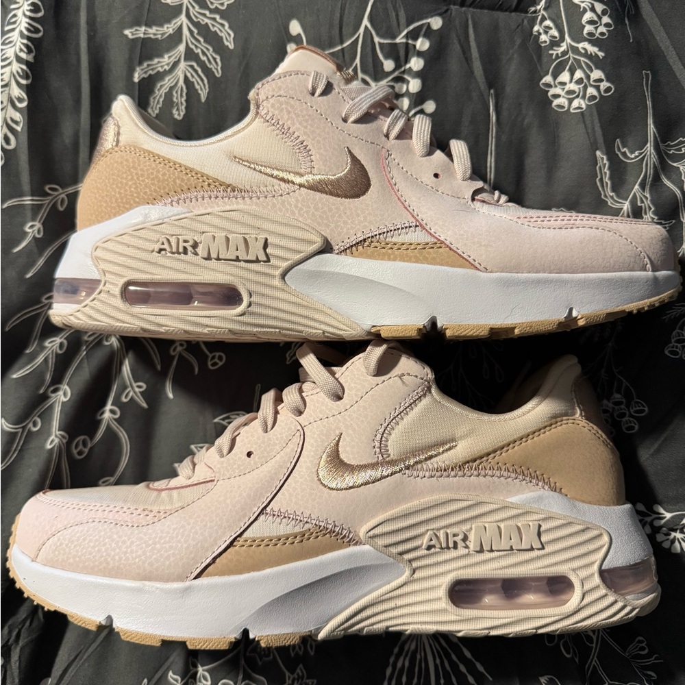 Nike Women's Sneakers - Light Pink and Beige